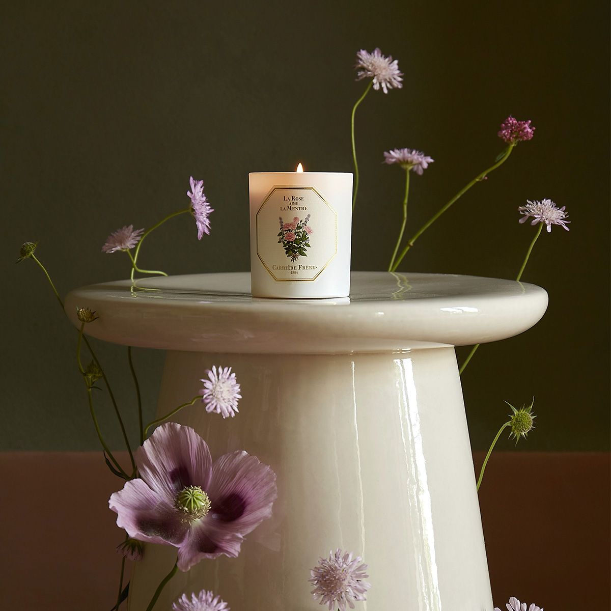 Lumânare parfumată La Rose Aime la Menthe