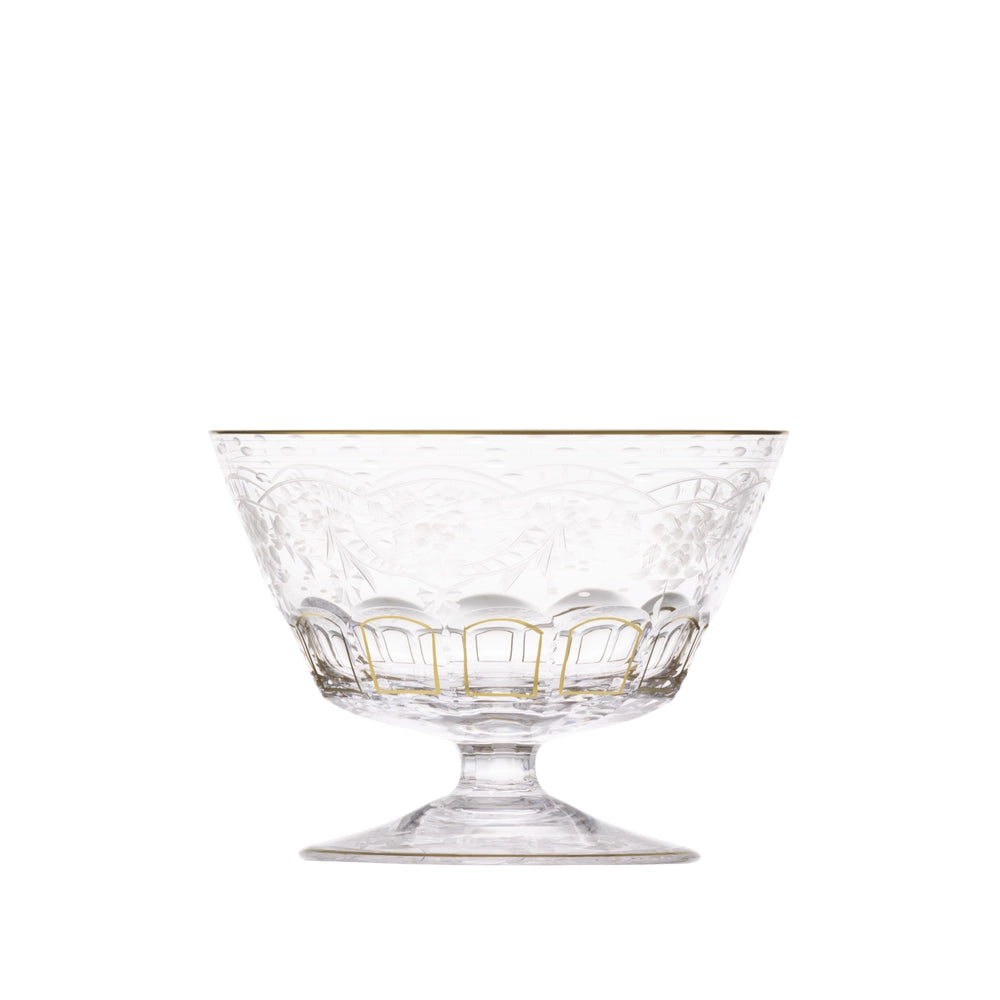 Set de două boluri cu picior din cristal Maharani