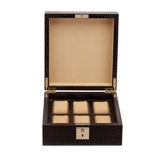 Cutie din piele naturală pentru ceasuri