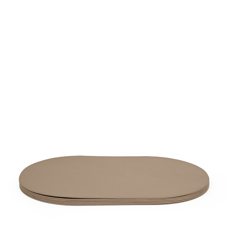 Set de 6 placemats din piele naturală