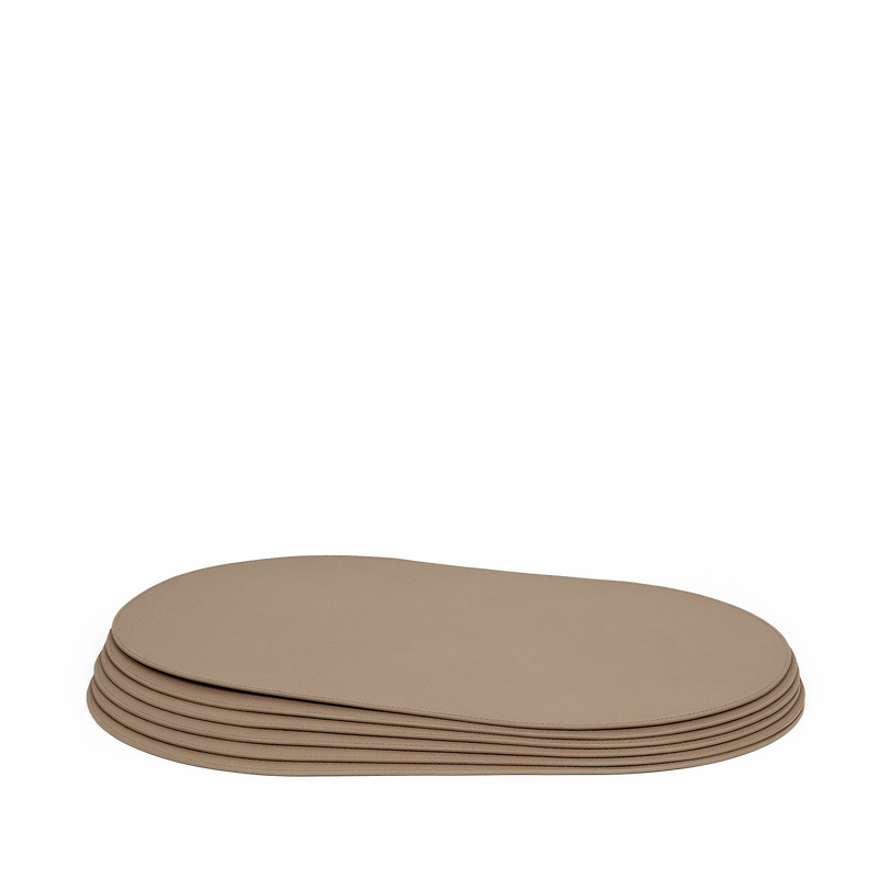 Set de 6 placemats din piele naturală