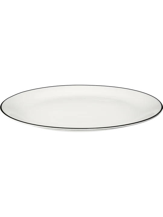 Set de 6 farfurii din porțelan Ligne Noire 31 cm