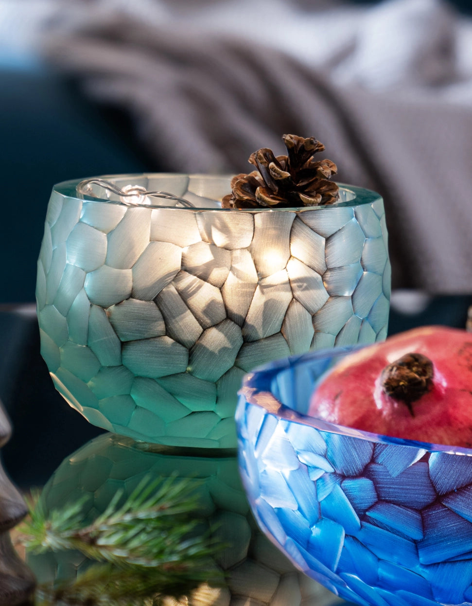 Bol decorativ din cristal Arctic