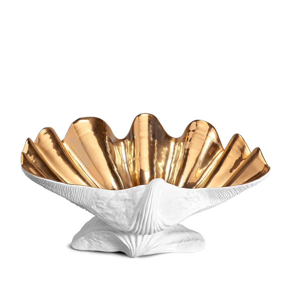 Bol decorativ Neptune Alb & Gold