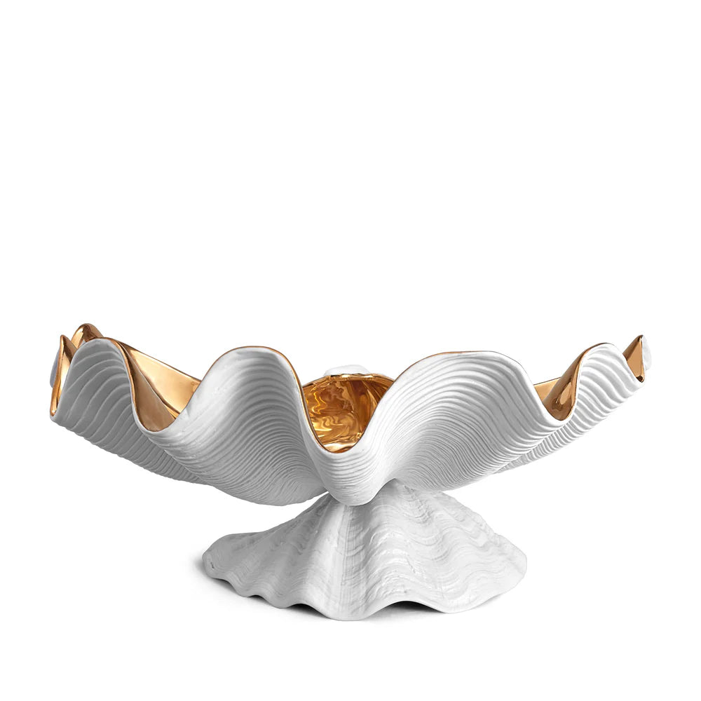 Bol decorativ Neptune Alb & Gold
