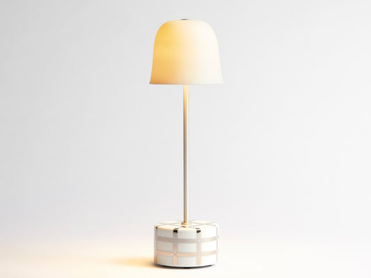 Lampă de masă cu tijă metalică CAMPANULE