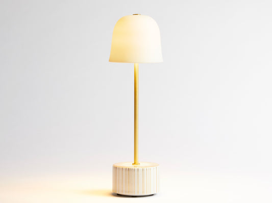 Lampă de masă cu tijă metalică CAMPANULE