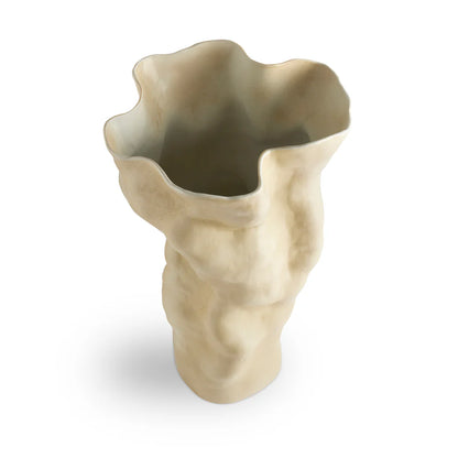 Vază decorativă înaltă Timna Crem