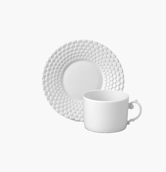 Set cești și farfurii pentru ceai Aegean White