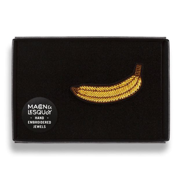 Brosă lucrată Banană