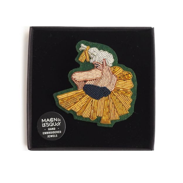 Brosă lucrată manual Clovn