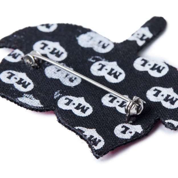 Brosă lucrată manual Floare de mac