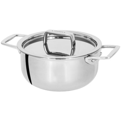 Cratiță din inox cu capac Castel'Pro