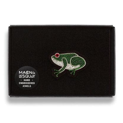 Brosă lucrată manual Broască