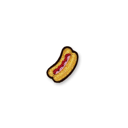 Brosă lucrată manual Hot Dog