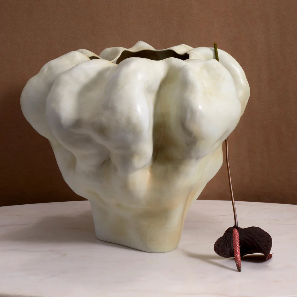Vază decorativă Timna Crem