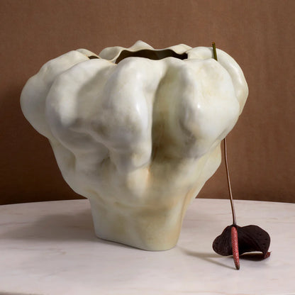 Vază decorativă Timna Crem