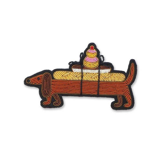 Brosă lucrată manual Teckel Gourmand