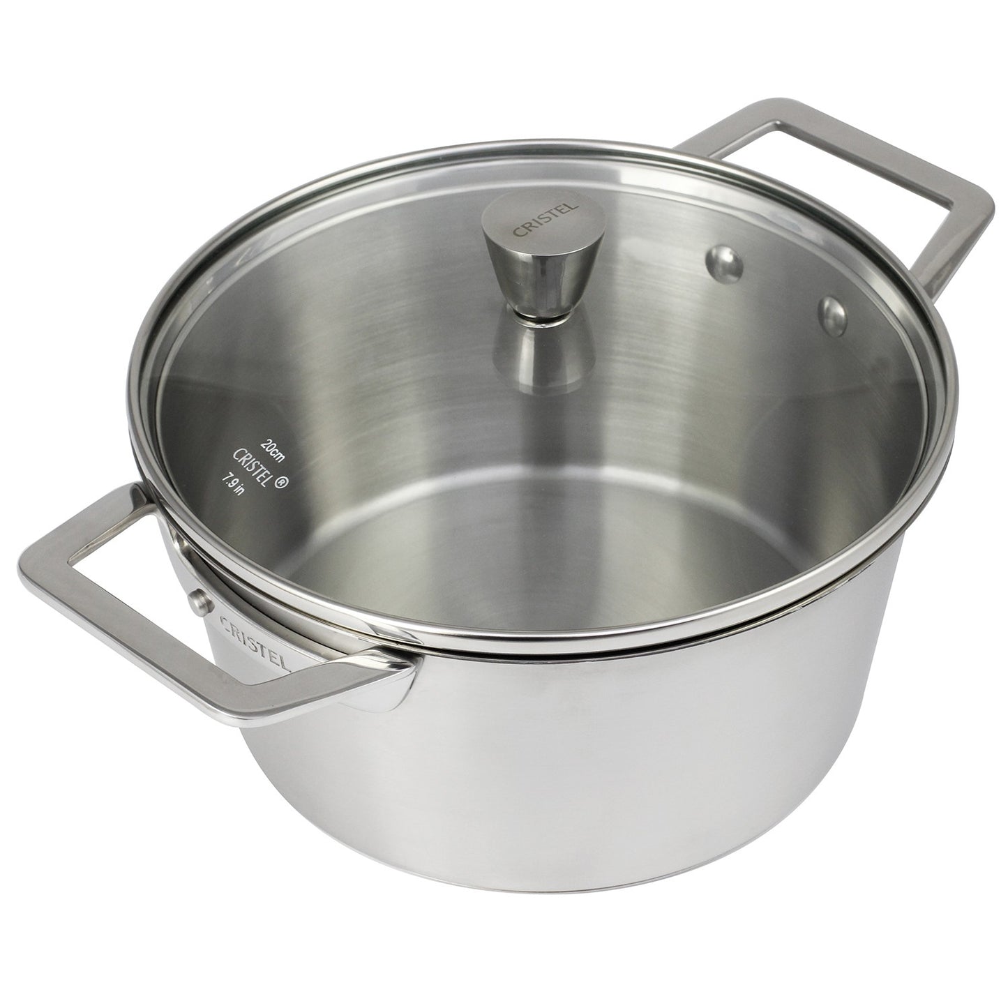 Cratiță din inox cu mânere fixe 1826