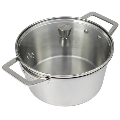 Cratiță din inox cu mânere fixe 1826