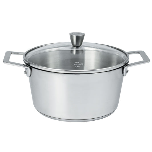 Cratiță din inox cu mânere fixe 1826