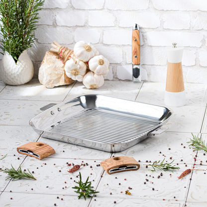 Tigaie grill din inox Casteline