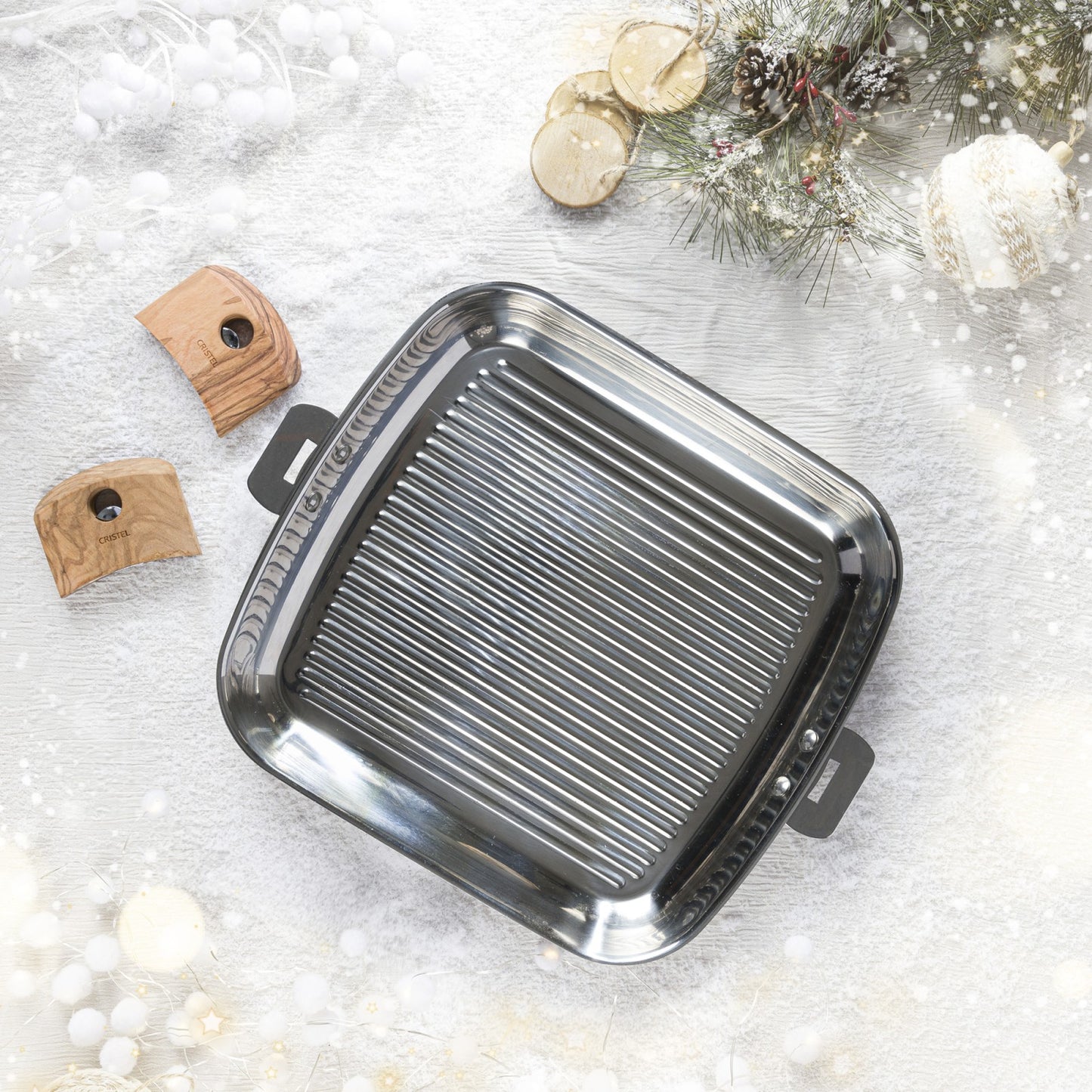 Tigaie grill din inox Casteline