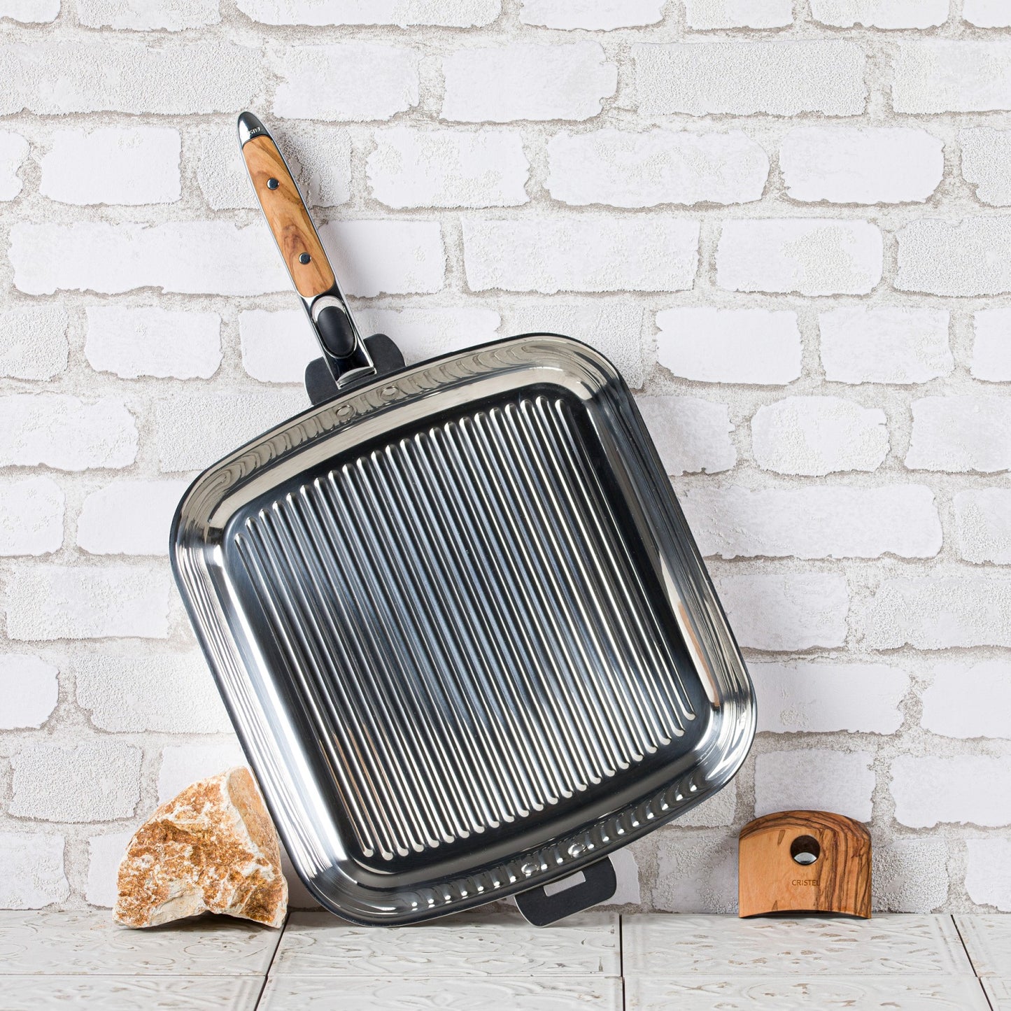 Tigaie grill din inox Casteline